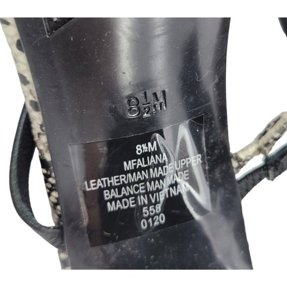 Marc Fisher Aliana snake print strappy square toe heels Size 8.5 - Picture 9 of 9